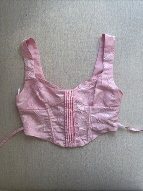 For love and lemons pink crop corset